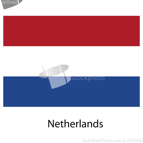 Image of Flag  of the country  netherlands. Vector illustration. 