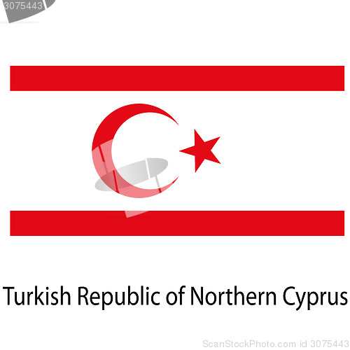 Image of Flag  of the country  turkish republic of northern cyprus. Vecto