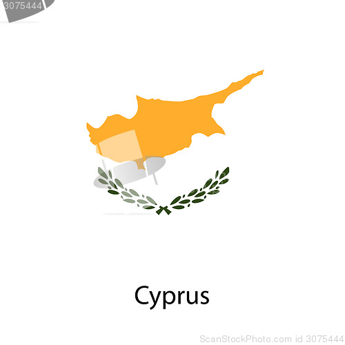 Image of Flag  of the country  cyprus. Vector illustration. 