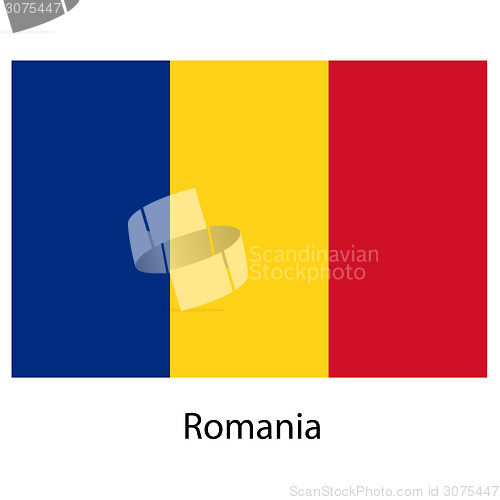 Image of Flag  of the country  romania. Vector illustration. 