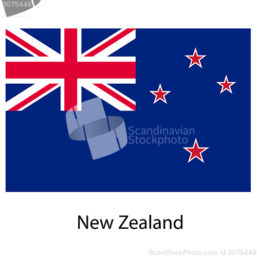 Image of Flag  of the country  new zeland. Vector illustration. 