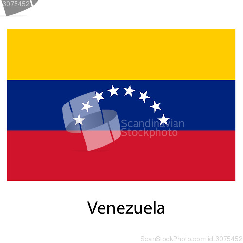 Image of Flag  of the country  venezuela. Vector illustration. 