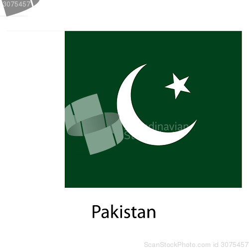 Image of Flag  of the country  pakistan. Vector illustration. 
