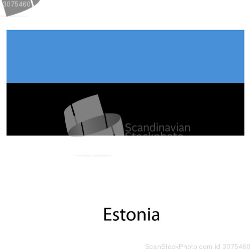 Image of Flag  of the country  estonia. Vector illustration. 