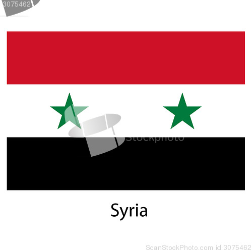 Image of Flag  of the country  syria. Vector illustration. 