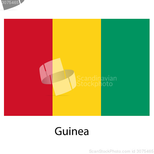 Image of Flag  of the country  guinea. Vector illustration. 