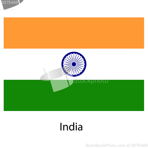 Image of Flag  of the country  india. Vector illustration. 