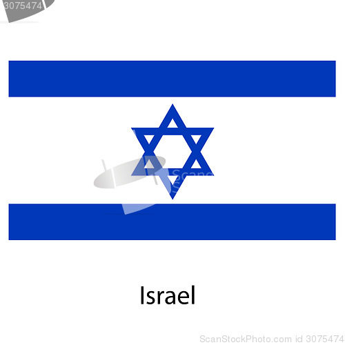 Image of Flag  of the country  israel. Vector illustration. 