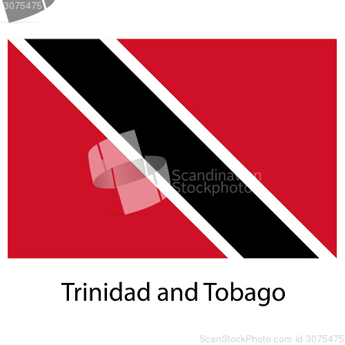 Image of Flag  of the country trinidad and tobago. Vector illustration. 