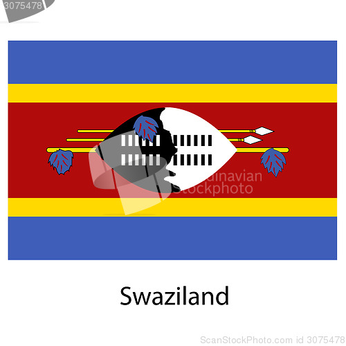 Image of Flag  of the country  swaziland. Vector illustration. 