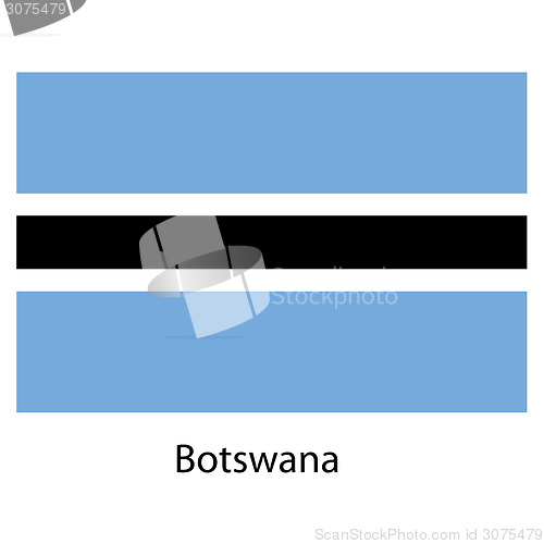 Image of Flag  of the country  botswana. Vector illustration. 
