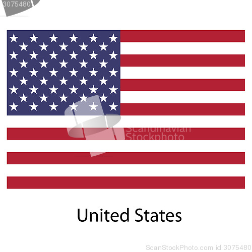 Image of Flag  country  united states of america. Vector illustration. 