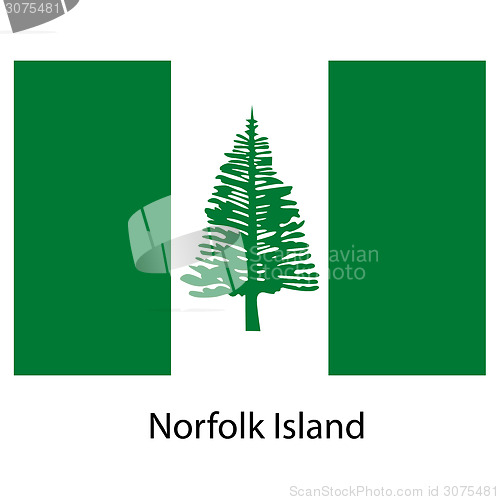 Image of Flag  of the country  norfolk island. Vector illustration. 