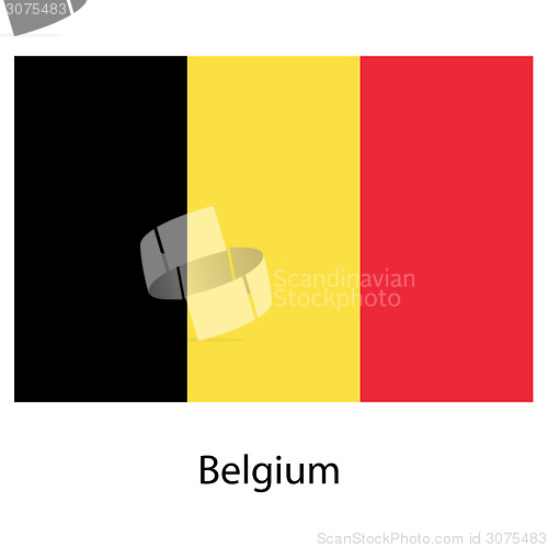 Image of Flag  of the country  belgium. Vector illustration. 