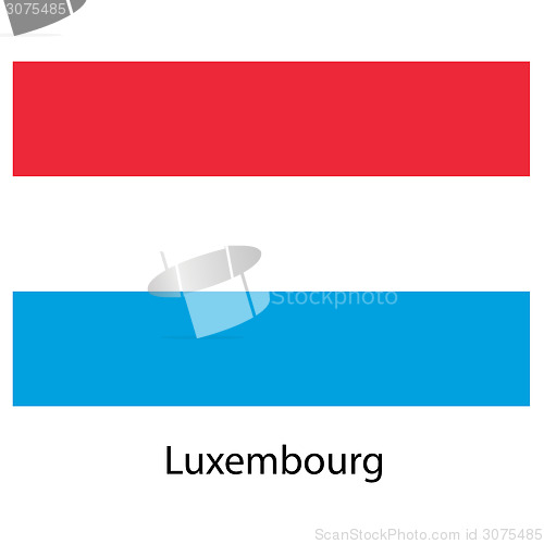 Image of Flag  of the country  luxembourg. Vector illustration. 