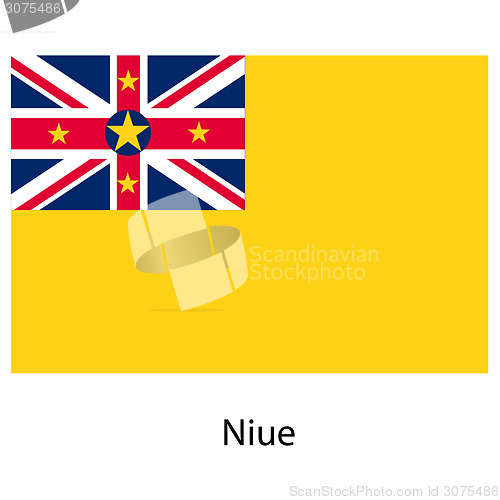 Image of Flag  of the country  niue. Vector illustration. 