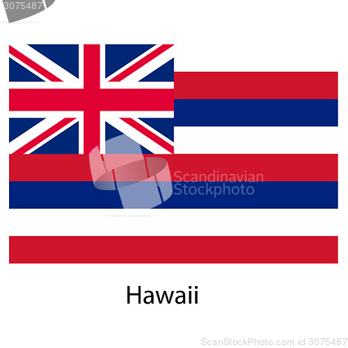 Image of Flag  of the country  hawaii. Vector illustration. 