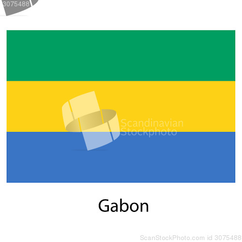 Image of Flag  of the country  gabon. Vector illustration. 