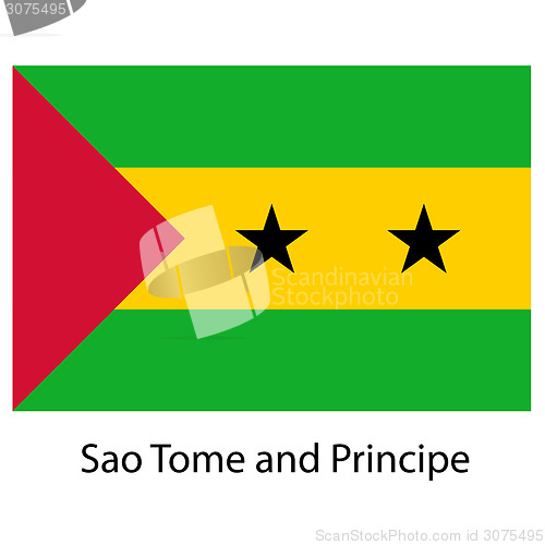 Image of Flag  of the country  sao tome and principe. Vector illustration