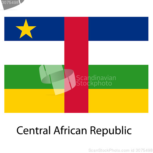 Image of Flag  of the country  central african republic. Vector illustrat