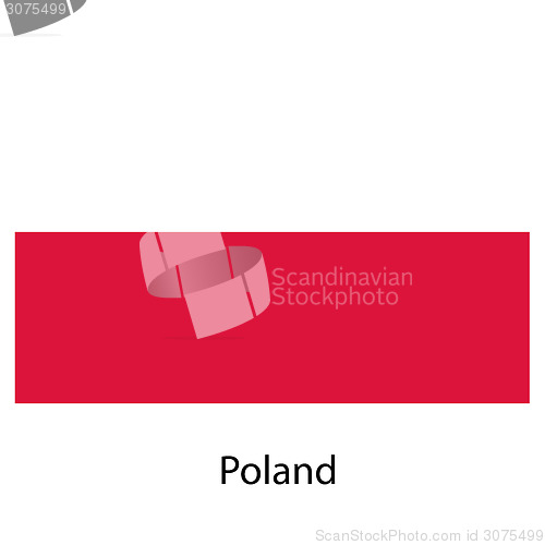 Image of Flag  of the country poland. Vector illustration. 