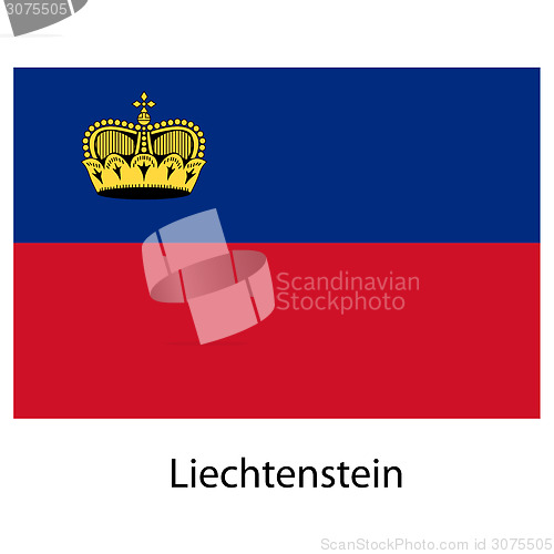 Image of Flag  of the country  liechtenstein. Vector illustration. 