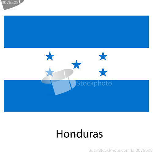 Image of Flag  of the country  honduras. Vector illustration. 