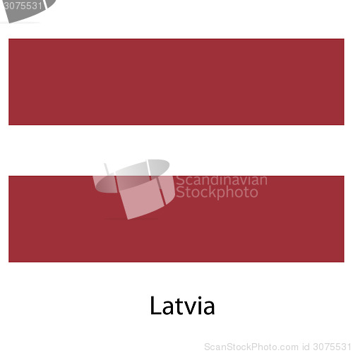Image of Flag  of the country  latvia. Vector illustration. 