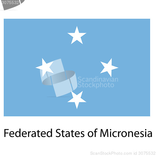 Image of Flag  of the country federated states of micronesia. Vector illu