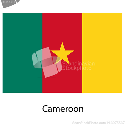 Image of Flag  of the country  cameroon. Vector illustration. 