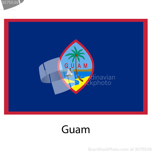 Image of Flag  of the country  guam. Vector illustration. 