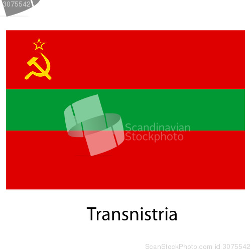 Image of Flag  of the country  transnistria. Vector illustration. 