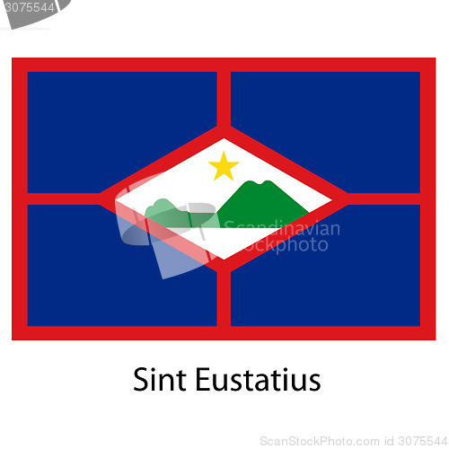 Image of Flag  of the country  sint eustatius. Vector illustration. 