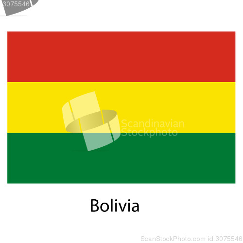 Image of Flag  of the country  bolivia. Vector illustration. 