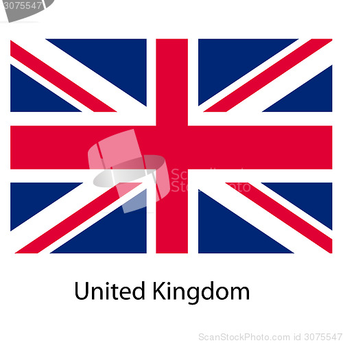 Image of Flag  of the country  united kingdom. Vector illustration. 