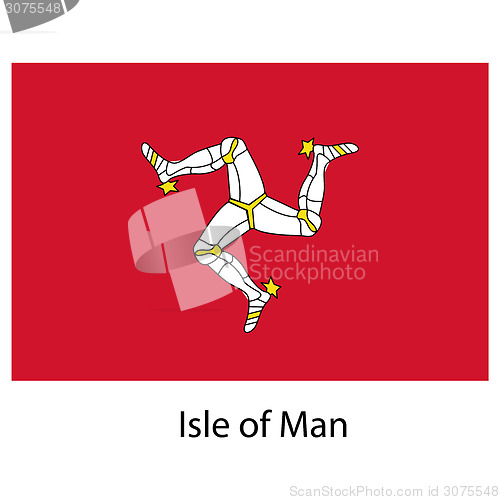 Image of Flag  of the country  isle of man. Vector illustration. 