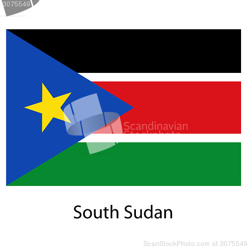 Image of Flag  of the country  south sudan. Vector illustration. 