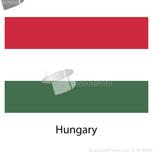 Image of Flag  of the country  hungary. Vector illustration. 