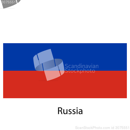 Image of Flag  of the country russia. Vector illustration. 