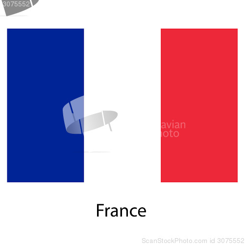 Image of Flag  of the country  franse. Vector illustration. 