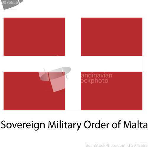 Image of Flag  of the country sovereing military order of malta. Vector i