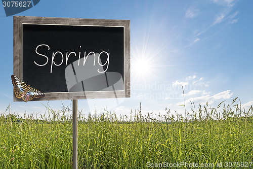 Image of Chalkboard with text Spring