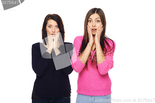Image of Two surprised girls
