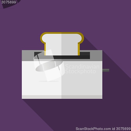 Image of Bread toaster flat vector icon