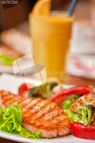 Image of salmon steak