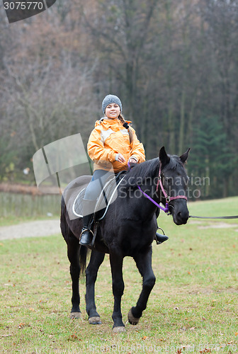 Image of Girl and horse