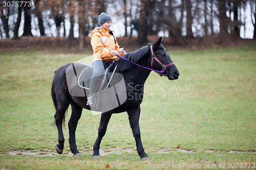 Image of Girl and horse