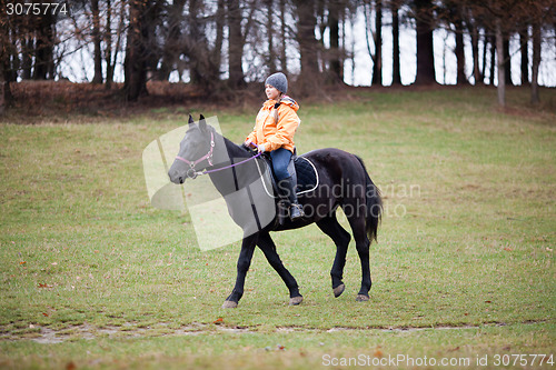 Image of Girl and horse