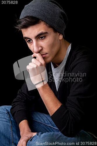 Image of Pensive Young Man