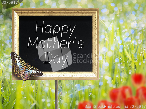 Image of Chalkboard with text Happy Mothers Day